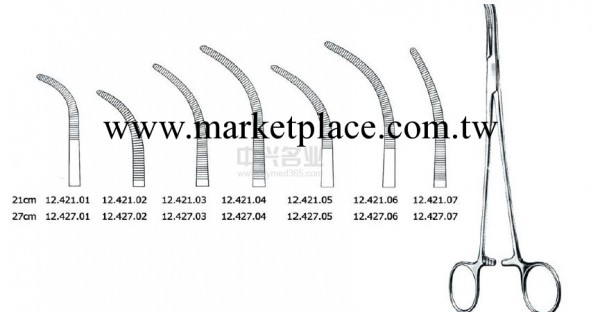 彎頭止血鉗 OVERHOLT-GEISSENDOER, fcp. fig 1, 27cm工廠,批發,進口,代購