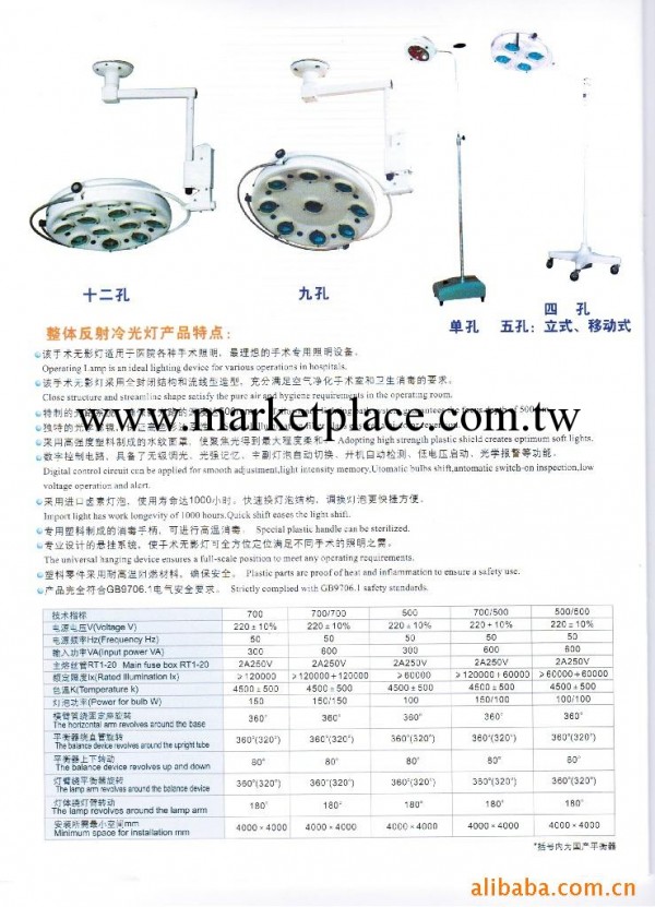 供應冷光子母12+5手術無影燈工廠,批發,進口,代購