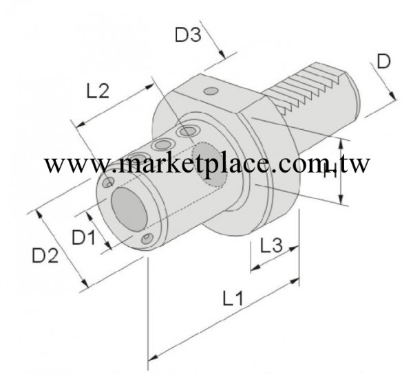 海納數控刀具VDI固定式內徑車刀座E2-50-14工廠,批發,進口,代購