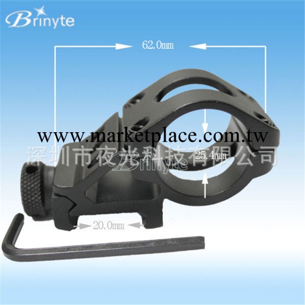 固定夾具 Brinyte Y007黑色 直徑25.4mm  多功能鋁合金材質 戶外批發・進口・工廠・代買・代購