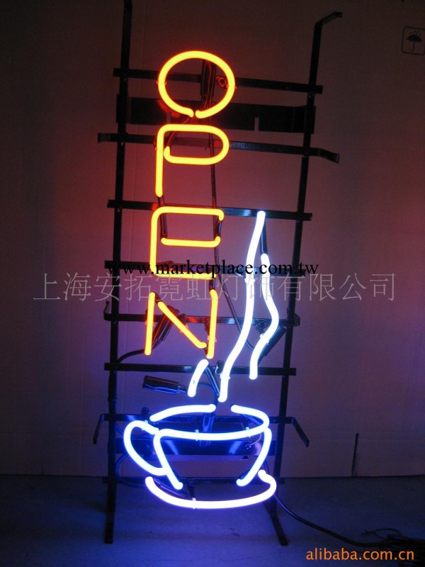 供應OPEN COFFEE NEON SIGN 霓虹燈 工藝 吊牌工廠,批發,進口,代購