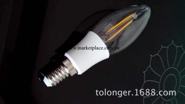 LED愛迪生仿古燈LED燈絲蠟燭泡2W工廠,批發,進口,代購