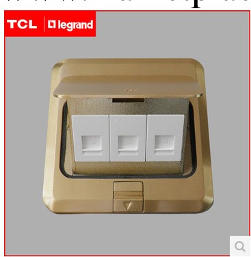 TCL正品地插座全銅地插三位電腦網線地插座全銅地插批發・進口・工廠・代買・代購