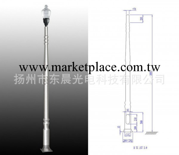 廠傢供應獨管桿 路燈燈桿 燈柱燈桿工廠,批發,進口,代購