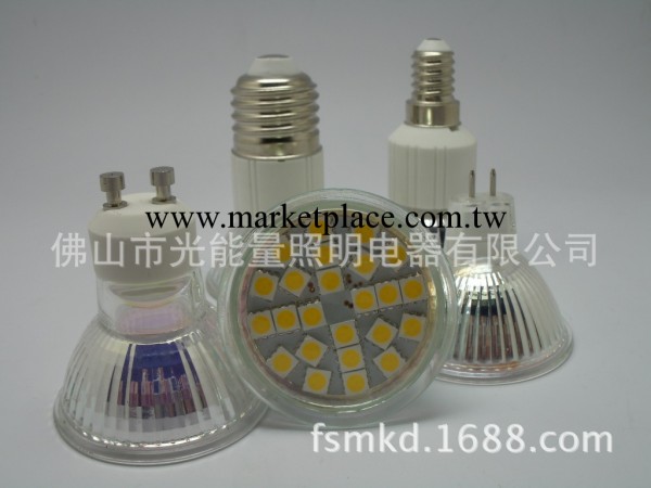 服裝店射燈 玻璃燈杯 3W led射燈24顆 貼片GU10燈杯 光源器 led工廠,批發,進口,代購