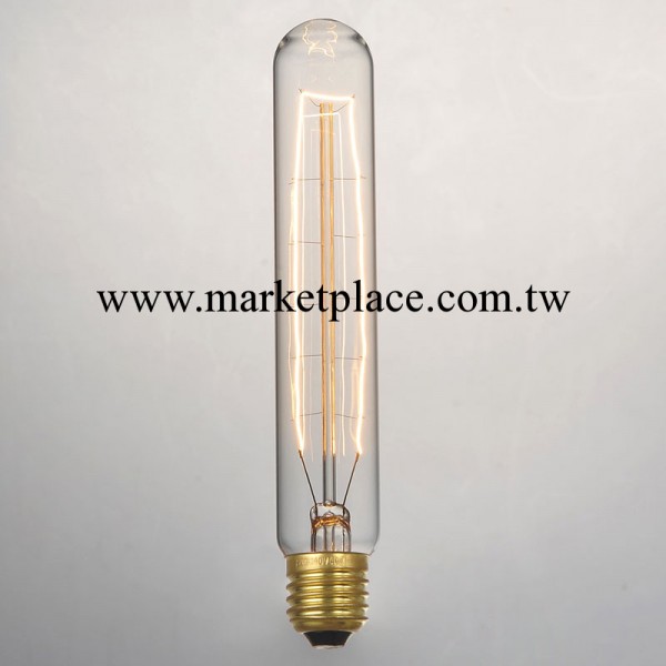 愛迪生復古燈泡鎢絲電燈泡 40W(試管燈泡185mm)工廠,批發,進口,代購