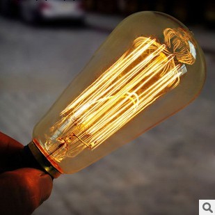 愛迪生燈泡 復古鎢絲燈泡 普通白織燈泡E27燈絲泡40W 60wst64工廠,批發,進口,代購