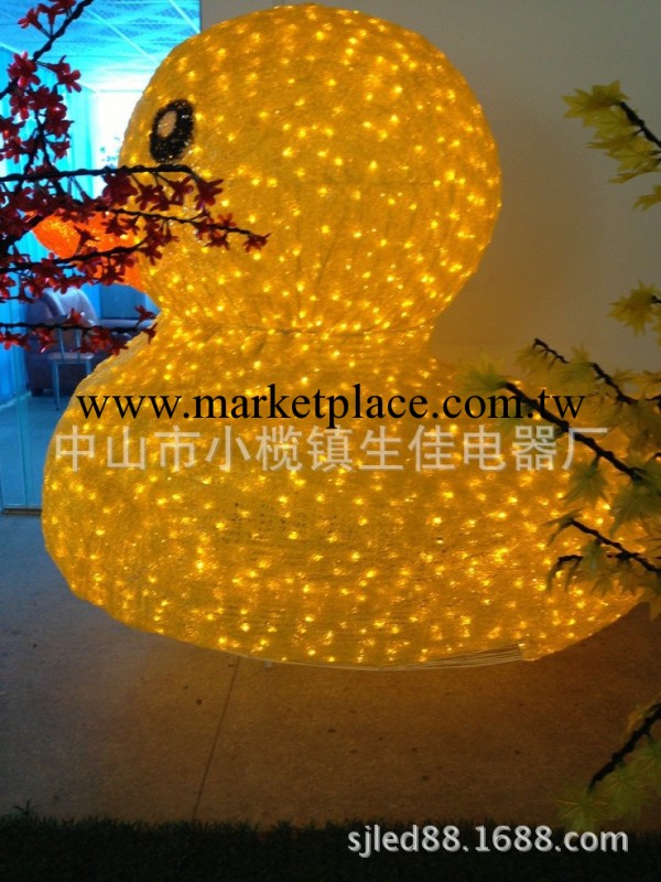 led仿真3D造型小黃鴨、廣場活動裝飾照明亮化、香港LED大黃鴨燈工廠,批發,進口,代購