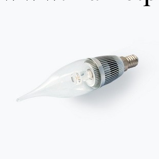 3W LED蠟燭燈 帶導光柱 金色.銀色 尖泡.拉尾可選 質保2年批發・進口・工廠・代買・代購