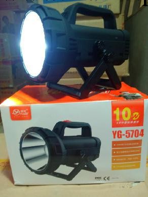 正品雅格手提燈YG-5704 LED充電式 超亮探照燈照明燈 10w強光工廠,批發,進口,代購