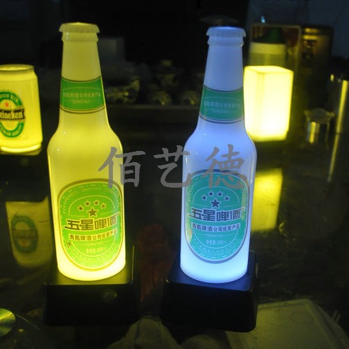 創意LED充電酒吧臺燈 發光易拉罐酒瓶 酒店KTV服務提示裝飾桌燈工廠,批發,進口,代購