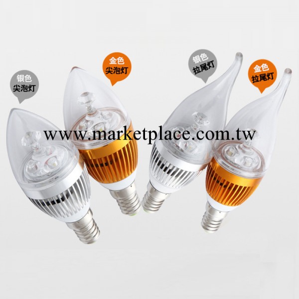 【廠傢直銷】 LED3w 尖泡 水晶燈專用E14 27 LED蠟燭燈批發・進口・工廠・代買・代購