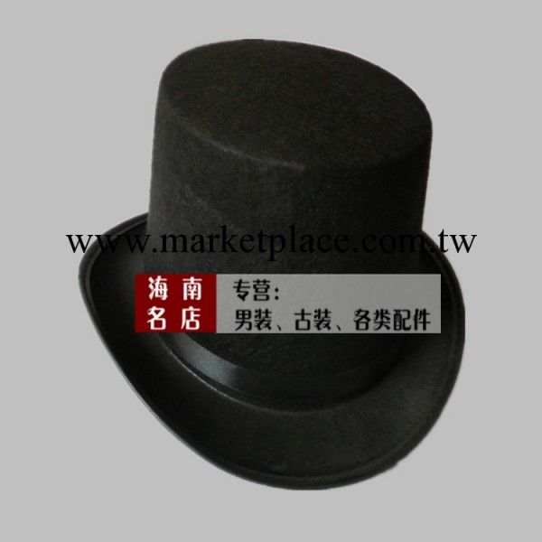 魔術師表演帽子 爵士舞帽 黑色燕尾服搭配帽子 黑色高帽 紳士帽子工廠,批發,進口,代購