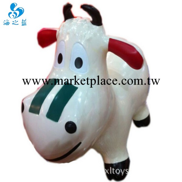 新款熱銷 可定制 PVC跳跳馬充氣玩具 白色彩繪跳跳奶牛工廠,批發,進口,代購