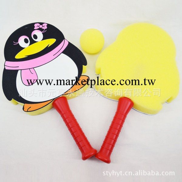 動漫企鵝海綿球拍 QQ海綿玩具球拍 卡通企鵝乒乓球玩具球拍批發・進口・工廠・代買・代購