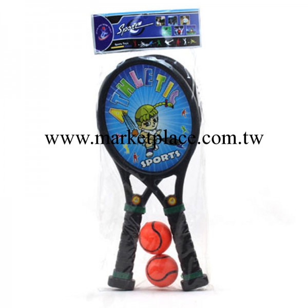 SM203921烏色網球塑料球拍  運動休閒球拍配2個球工廠,批發,進口,代購