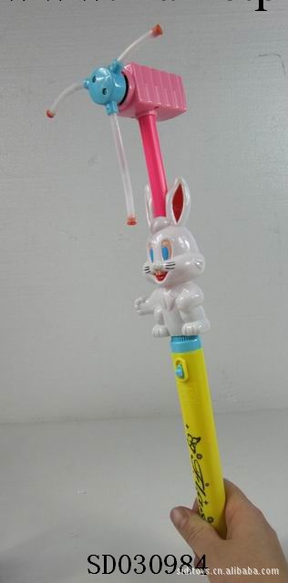 供應熱賣新款兒童玩具兔子閃光風車（紅藍綠三色燈+音樂）工廠,批發,進口,代購