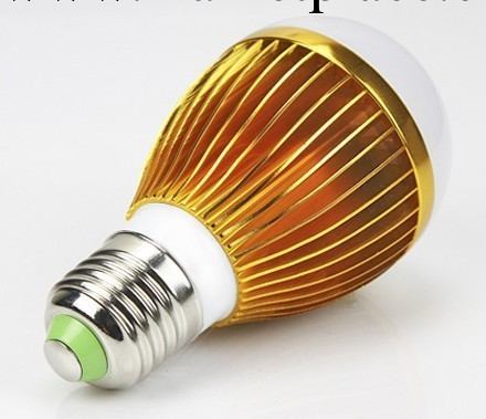 供應3W/5W/7WLED金色球泡外殼套件/3W/5W/7WLED球泡燈配件工廠,批發,進口,代購