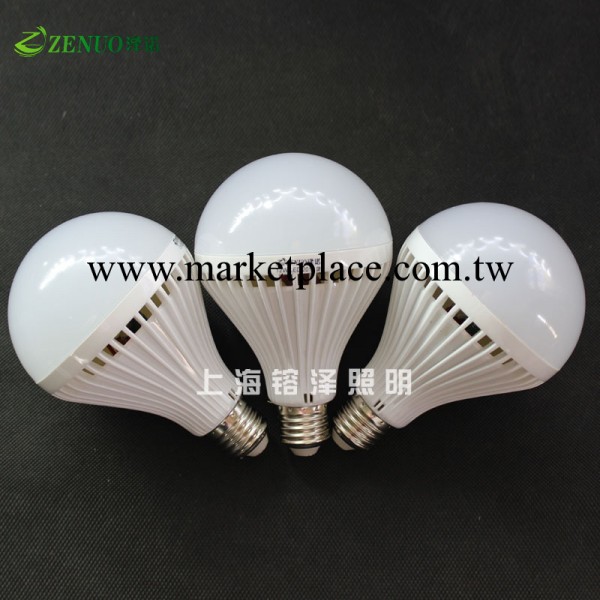 『批發』球泡燈 澤諾zn-7w LED節能球泡燈 7W足功率LED塑料球泡燈工廠,批發,進口,代購