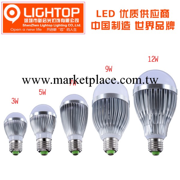 商業照明led鋁材球泡燈3w5w7w9w12w大功率球泡燈廠傢熱銷產品批發・進口・工廠・代買・代購