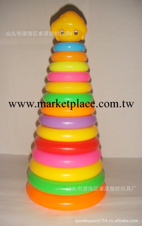 供應玩具彩虹套圈 動物 保齡球套圈遊戲 塑料彩塔層層疊批發工廠,批發,進口,代購