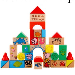 丹妮玩具 33片海洋樂園桶裝積木 兒童益智玩具 木質玩具 招商加盟批發・進口・工廠・代買・代購