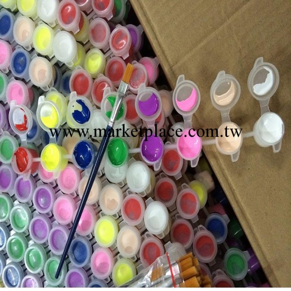 2014年水粉顏料最新價格批發 水彩塗鴉 8色連身帶筆 丙烯顏料工廠,批發,進口,代購