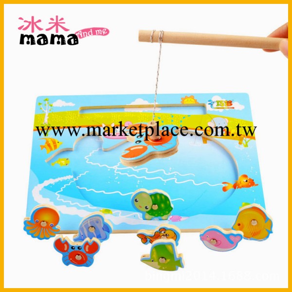 木質兒童益智智力玩具 木制磁性1-3歲寶寶大號小貓釣魚遊戲 特價工廠,批發,進口,代購