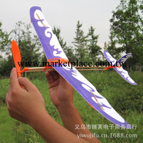 新款單翼滑翔飛機 雷鳥橡皮筋立體航模飛機 科教雷鳥模型 DIY拼裝批發・進口・工廠・代買・代購