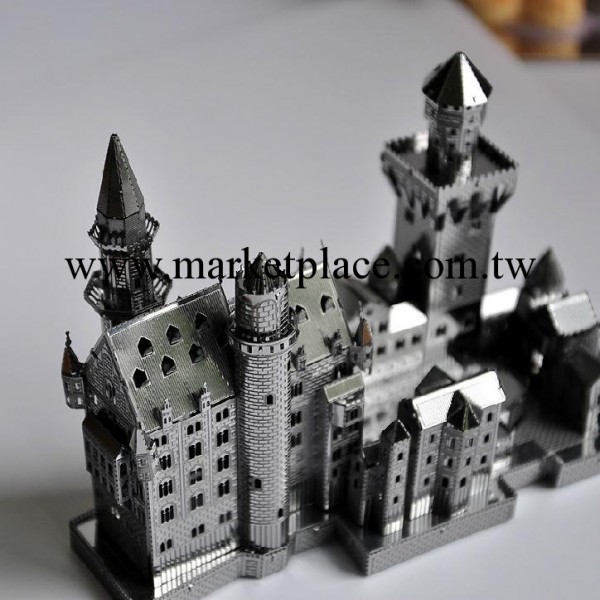 天鵝堡拼裝創意禮品3d金屬銅拼酷世界旅遊紀念品建築diy城堡多款工廠,批發,進口,代購