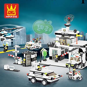 樂高式兼容立體拼裝積木立高正品警察總局040229開智玩具工廠,批發,進口,代購