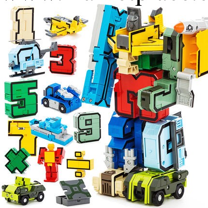 益智拼裝 數字變形0-9數字及符號戰隊組合 變形金剛 玩具禮盒裝批發・進口・工廠・代買・代購