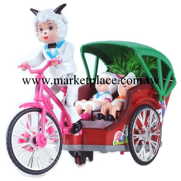 電動喜羊羊黃包車玩具　喜羊羊燈光音樂三輪車 兒童玩具 地攤熱賣工廠,批發,進口,代購