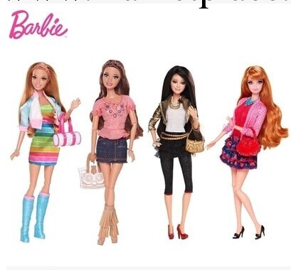 2014新品芭比Barbie 娃娃 夢想豪宅之時尚娃娃4款混裝Y7436工廠,批發,進口,代購