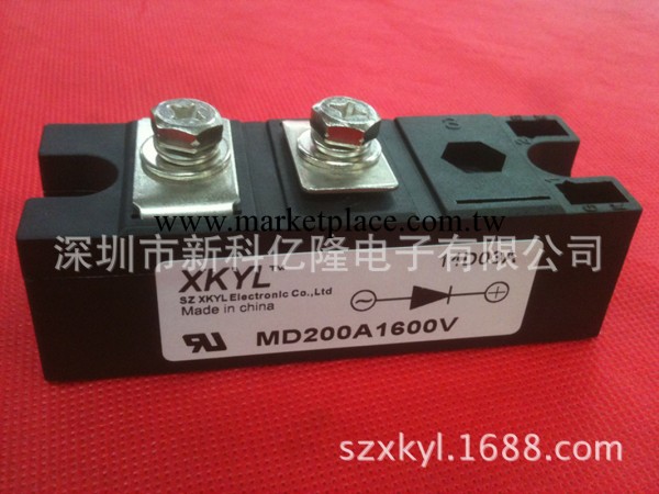 廠傢直銷MD200A1600V單個二極管電焊機專用可控矽整流模塊工廠,批發,進口,代購