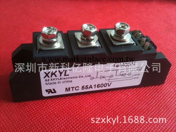 廠傢直銷MTC55A1600V 可控矽晶閘管模塊工廠,批發,進口,代購