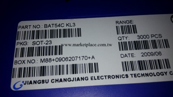 長電牌 貼片三極管 BAT54C KL3 SOT-23工廠,批發,進口,代購