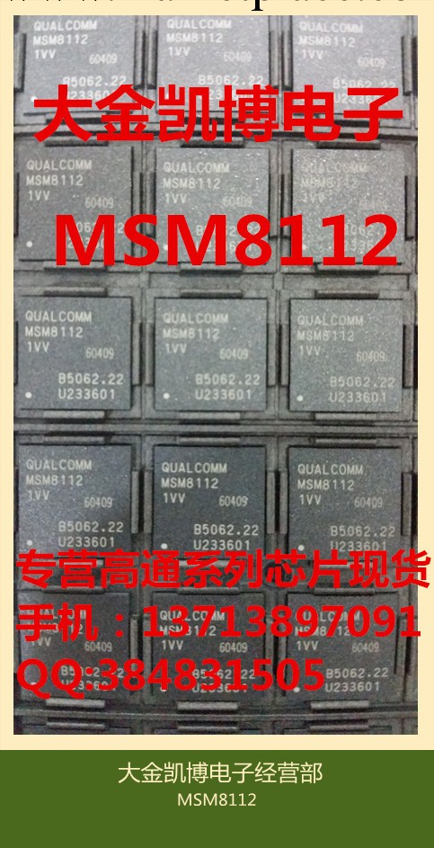 高通QUALCOMM 新款CPU MSM8112 全新原裝現貨工廠,批發,進口,代購