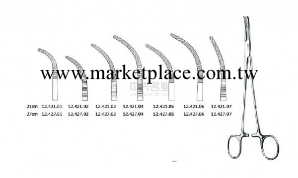 彎頭止血鉗 OVERHOLT-GEISSENDOER, fcp. fig 4, 27cm工廠,批發,進口,代購