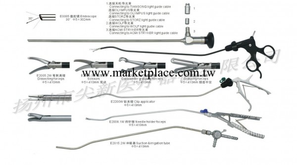 腹腔鏡經臍器械（彎型）：腹腔鏡 鈦夾鉗 穿刺器 膽囊抓鉗 持針鉗工廠,批發,進口,代購