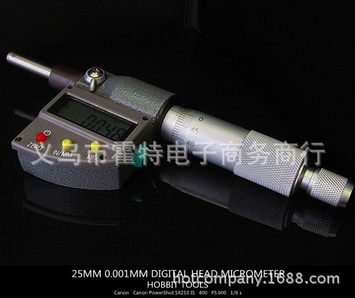 現貨精品 0-25MM 0.001MM 數顯 千分 測微頭工廠,批發,進口,代購