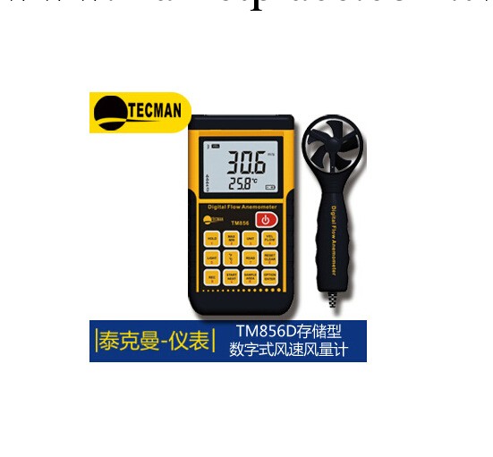 泰克曼TM856D 存儲型在線式數字風速機  分體式風量計 風速計工廠,批發,進口,代購