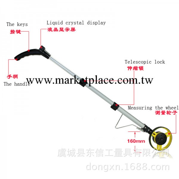 廠傢直銷高端遠程手持測距輪機械式電子液晶屏電子數顯測距機輪工廠,批發,進口,代購