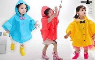 外貿新款 出口韓國超可愛寶寶兒童蝴蝶結雨披/材料加厚 無味工廠,批發,進口,代購