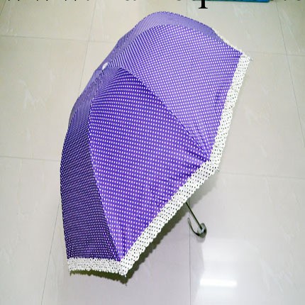 F321 韓版時尚三折疊玻蘿雨傘 休閒雨傘 花邊雨傘工廠,批發,進口,代購