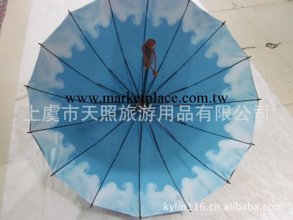 專業製造 16k 27英寸傘 藍天白雲直桿傘 廣告直桿傘 自動直桿傘工廠,批發,進口,代購