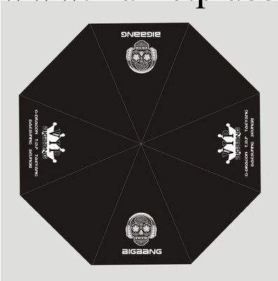 BIGBANG 周邊 BBlogo版  骷髏版  黑色 防紫外線 晴雨傘工廠,批發,進口,代購