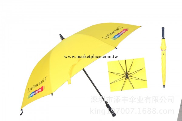 深圳廠傢生產供應27寸高爾夫傘  可加印logo   大氣黃色直桿傘批發・進口・工廠・代買・代購