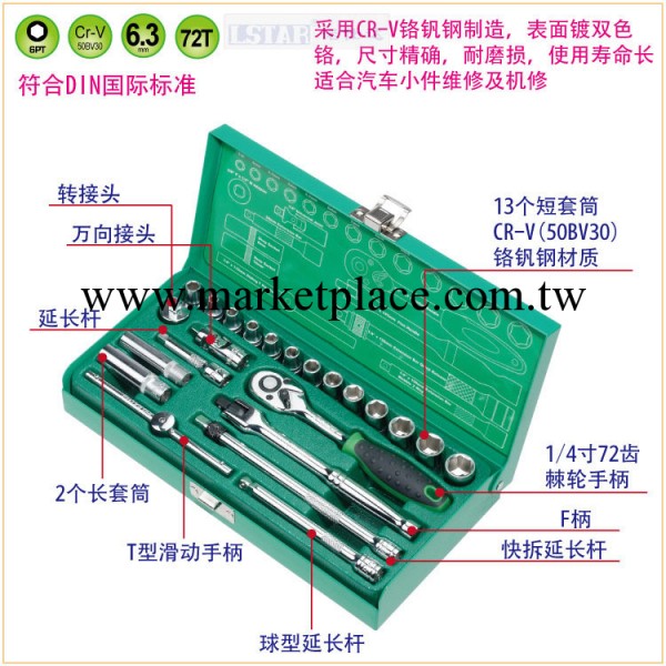 寶工（Pro'skit) SK-22301M 14 寸23件套筒工具組 汽修機修專用工廠,批發,進口,代購