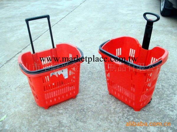 現貨供應優質塑料單拉桿購物籃 折疊籃塑料 購物拉桿籃 HSX-022-1批發・進口・工廠・代買・代購